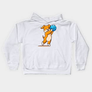 Dogs and basketball Kids Hoodie